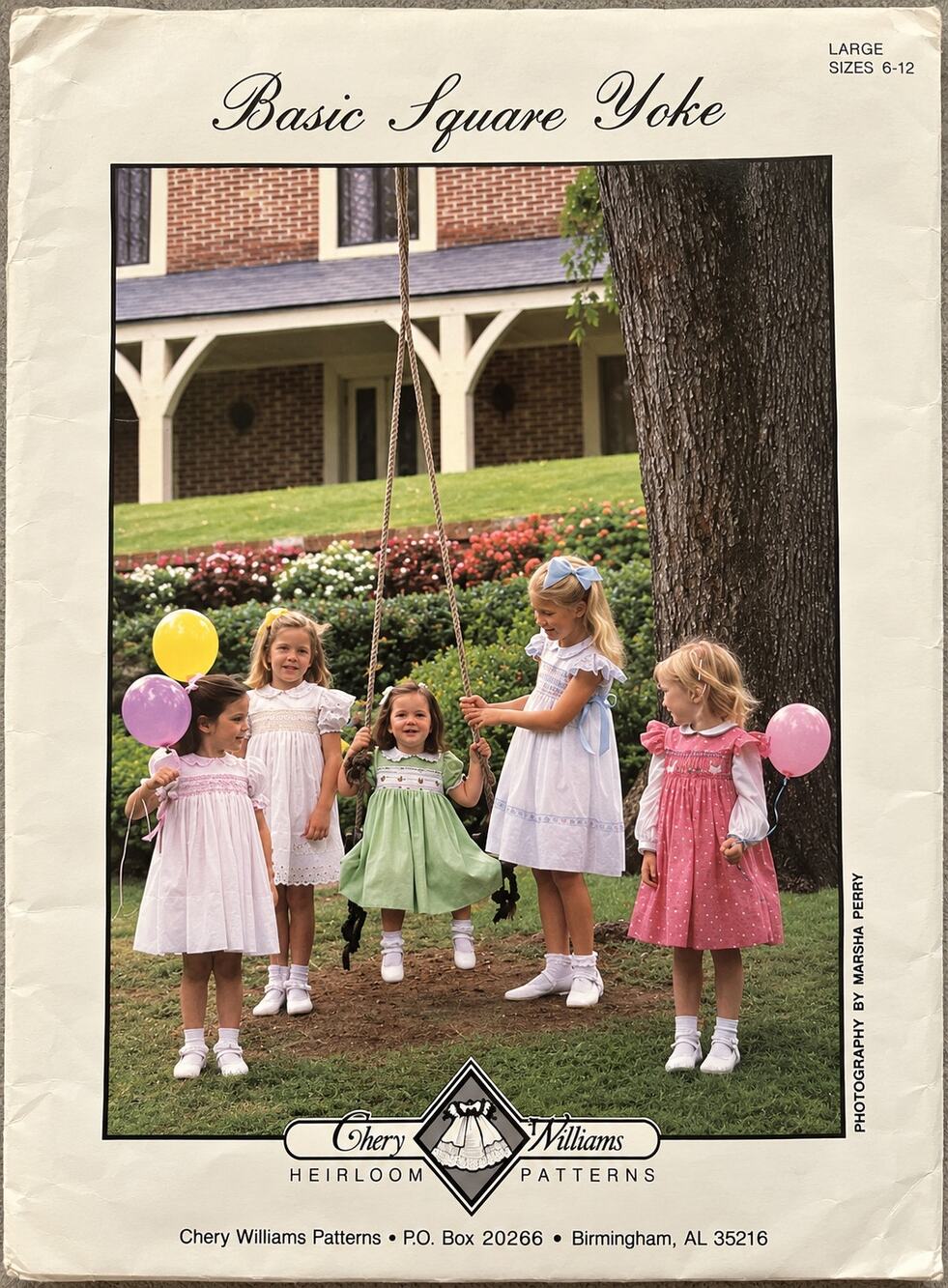 Chery Williams Basic Square Yoke Heirloom Sewing Pattern Size Large 6X-12 UC